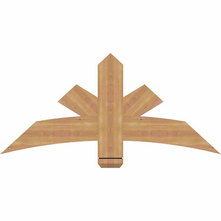 Ekena Millwork Alberta Smooth Timber Gable Bracket, Western Red Cedar, 48"W x 22"H x 1 1/2"D x 5 1/2"F, 11/12 Pitch GBW048X22X0206ALB00SWR